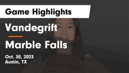 Vandegrift  vs Marble Falls  Game Highlights - Oct. 30, 2023