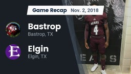 Recap: Bastrop  vs. Elgin  2018