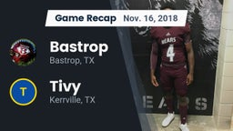 Recap: Bastrop  vs. Tivy  2018