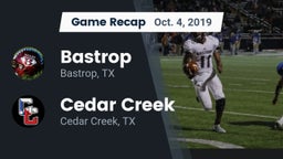 Recap: Bastrop  vs. Cedar Creek  2019