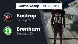 Recap: Bastrop  vs. Brenham  2019