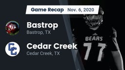 Recap: Bastrop  vs. Cedar Creek  2020