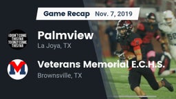 Recap: Palmview  vs. Veterans Memorial E.C.H.S. 2019