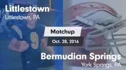 Matchup: Littlestown High vs. Bermudian Springs  2016