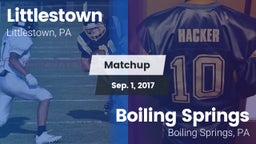 Matchup: Littlestown High vs. Boiling Springs  2017