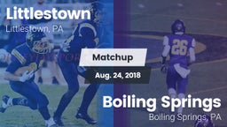 Matchup: Littlestown High vs. Boiling Springs  2018