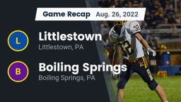 Recap: Littlestown  vs. Boiling Springs  2022