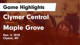 Clymer Central  vs Maple Grove Game Highlights - Dec. 4, 2018