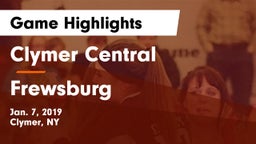 Clymer Central  vs Frewsburg Game Highlights - Jan. 7, 2019