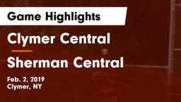 Clymer Central  vs Sherman Central  Game Highlights - Feb. 2, 2019