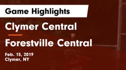 Clymer Central  vs Forestville Central  Game Highlights - Feb. 15, 2019