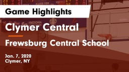 Clymer Central  vs Frewsburg Central School Game Highlights - Jan. 7, 2020