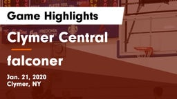 Clymer Central  vs falconer Game Highlights - Jan. 21, 2020