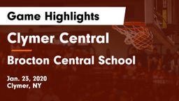 Clymer Central  vs Brocton Central School Game Highlights - Jan. 23, 2020