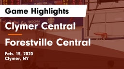 Clymer Central  vs Forestville Central  Game Highlights - Feb. 15, 2020