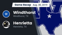 Recap: Windthorst  vs. Henrietta  2019