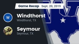 Recap: Windthorst  vs. Seymour  2019
