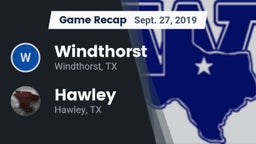 Recap: Windthorst  vs. Hawley  2019