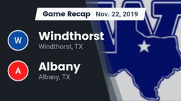 Recap: Windthorst  vs. Albany  2019