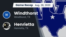 Recap: Windthorst  vs. Henrietta  2020