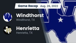 Recap: Windthorst  vs. Henrietta  2022