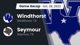 Recap: Windthorst  vs. Seymour  2022