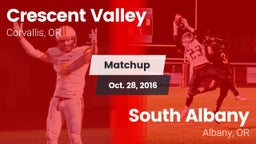 Matchup: Crescent Valley vs. South Albany  2016