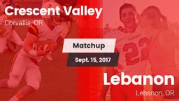 Matchup: Crescent Valley vs. Lebanon  2017
