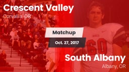 Matchup: Crescent Valley vs. South Albany  2017