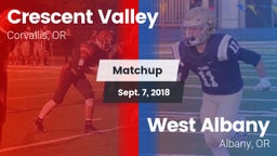 Matchup: Crescent Valley vs. West Albany  2018