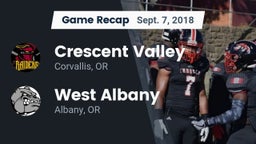 Recap: Crescent Valley  vs. West Albany  2018