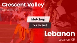 Matchup: Crescent Valley vs. Lebanon  2018
