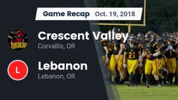 Recap: Crescent Valley  vs. Lebanon  2018