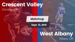 Matchup: Crescent Valley vs. West Albany  2019