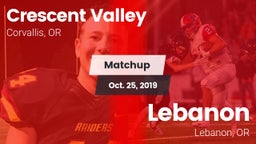 Matchup: Crescent Valley vs. Lebanon  2019