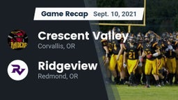 Recap: Crescent Valley  vs. Ridgeview  2021