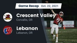 Recap: Crescent Valley  vs. Lebanon  2021