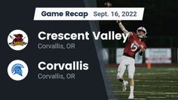 Recap: Crescent Valley  vs. Corvallis  2022