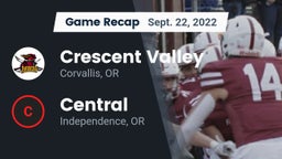 Recap: Crescent Valley  vs. Central  2022