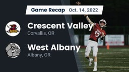 Recap: Crescent Valley  vs. West Albany  2022