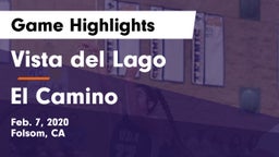 Vista del Lago  vs El Camino  Game Highlights - Feb. 7, 2020