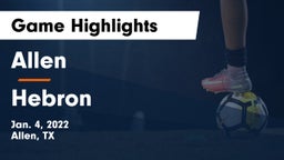 Allen  vs Hebron  Game Highlights - Jan. 4, 2022