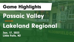 Passaic Valley  vs Lakeland Regional  Game Highlights - Jan. 17, 2023