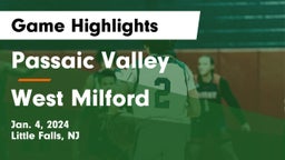 Passaic Valley  vs West Milford  Game Highlights - Jan. 4, 2024