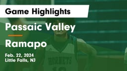 Passaic Valley  vs Ramapo  Game Highlights - Feb. 22, 2024
