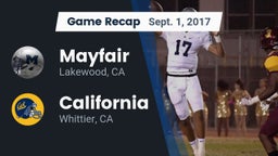 Recap: Mayfair  vs. California  2017