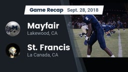 Recap: Mayfair  vs. St. Francis  2018