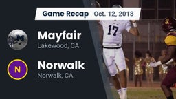 Recap: Mayfair  vs. Norwalk  2018