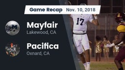 Recap: Mayfair  vs. Pacifica  2018