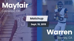 Matchup: Mayfair  vs. Warren  2019